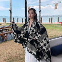 ショール エスニック ボヘミアン ファッション アクセサリー 旅行 スカーフ レディース 韓国 千鳥格子 マント 厚手 オフィス 暖かい オールシーズン アウターウェア