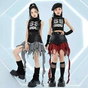 子供服 女の子 Tシャツ タンクトップ へそ出し チェックスカート ミニスカート スチューム バンド ダンス ヒップホップ ストリート系 パフォーマンス 衣装 クール かっこいい キッズ