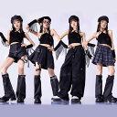 子供服 女の子 Tシャツ タンクトップ へそ出し ショートパンツ ミニスカート コスチューム バンド ダンス ヒップホップ ストリート系 パフォーマンス 衣装 クール かっこいい キッズ