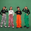 子供服 女の子 Tシャツ タンクトップ へそ出し パンツ コスチューム バンド ダンス ヒップホップ ストリート系 パフォーマンス 衣装 セットアップ クール かっこいい キッズ
