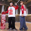 子供服 ダンス キッズ 衣装 セットアップ ヒップホップ ジャズダンス 秋 女の子 ボーイズ ジャージ素材 デニム スポーティー ストリート パフォーマンス 練...