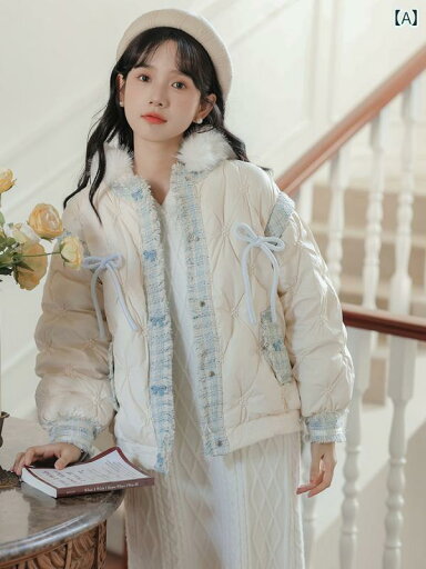 女の子 ファッション アウターウェア ワンピース 森ガール ダウンジャケット レディース 冬 甘くて かわいい 厚手 ショート コットンジャケット 女の子 ファッション アウターウェア ワンピース 森ガール ダウンジャケット レディース 冬 甘くて かわいい 厚手 ショート コットンジャケット