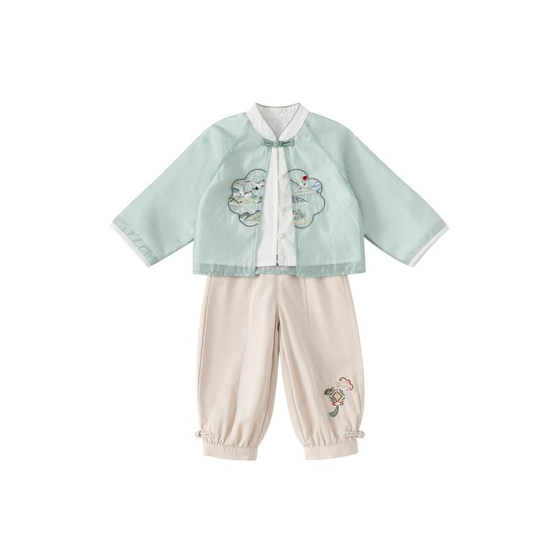 キッズファッション トップス ジャケット シャツ セットアップ セット ロング パンツ ズボン 長袖