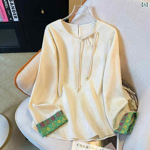 チャイニーズ トップス レディース レディース 春秋 チャイナ風 ステッチ立体装飾 ストレート レトロ ラウンドネック カラーブロック プルオーバー エレガント おしゃれ チャイニーズ トップス レディース レディース 春秋 チャイナ風 ステッチ立体装飾 ストレート レトロ ラウンドネック カラーブロック プルオーバー エレガント おしゃれ