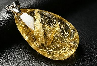 ディ・ヴィルト・ブリッジの【新品】 天然石（原石） 上質EU製★MATEIYSA★繁栄を呼ぶ35A天然水晶★高透明金針超巨大高さ33.9mmルチルペンダント原石 E68｜アングル2