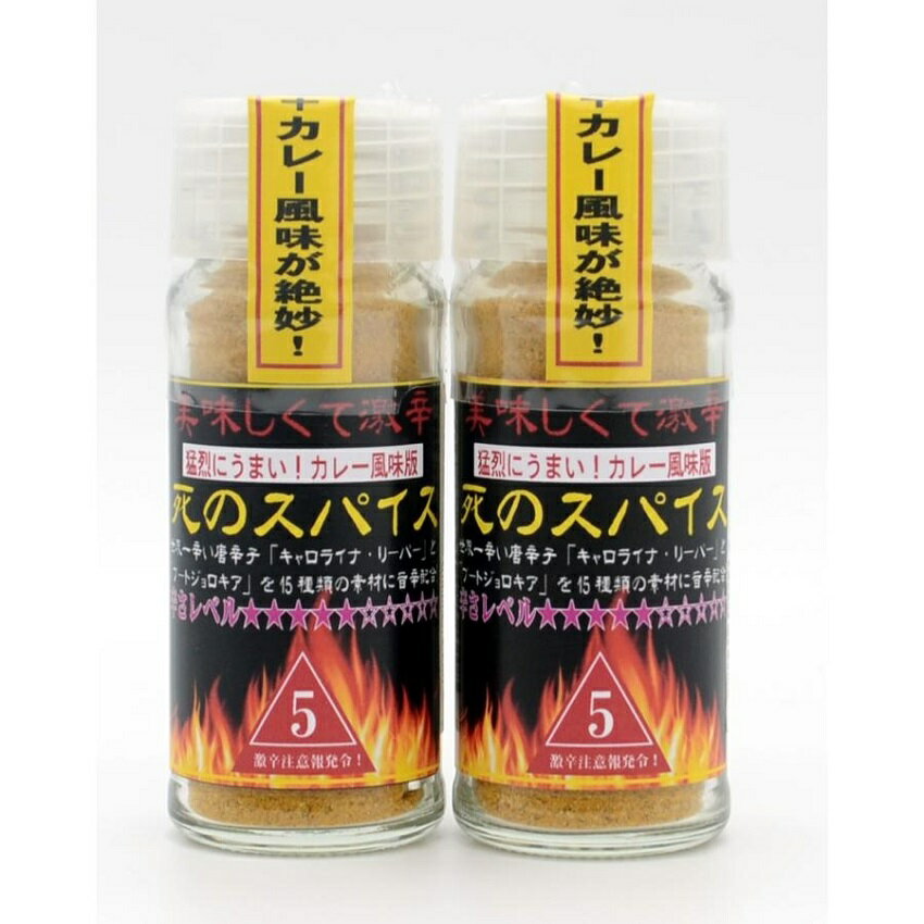 極み！激辛道 美味しくて激辛！調味料「死のスパイス・カレー味 24g ×2本セット」（辛さレベル5★★★★★☆☆☆☆☆）