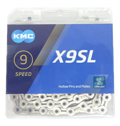 KMC(ケイエムシー) X9SL チェーン 9スピード/9s/9速 114Links (シルバー(silver)) 輸入品【新品】
