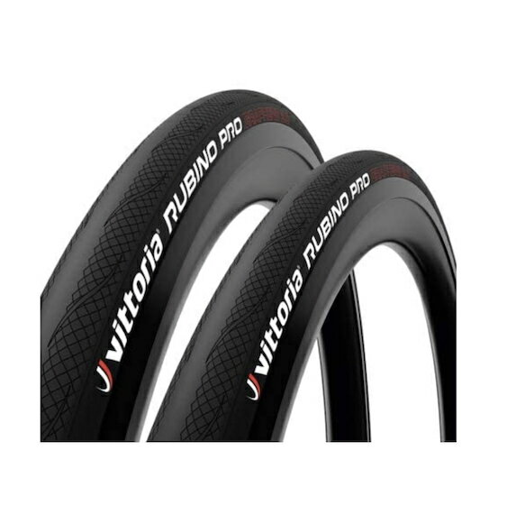 2本セット Vittoria RUBINO PRO(ルビノ プロ) G2.0 クリンチャータイヤ 700c ヴィットリア Clincher Tire (700×23c, フルブラック) 輸入品【新品】