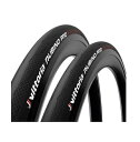 2本セット Vittoria RUBINO PRO(ルビノ プロ) G2.0 クリンチャータイヤ 700c ヴィットリア Clincher Tire (700×23c, フルブラック) 輸入品