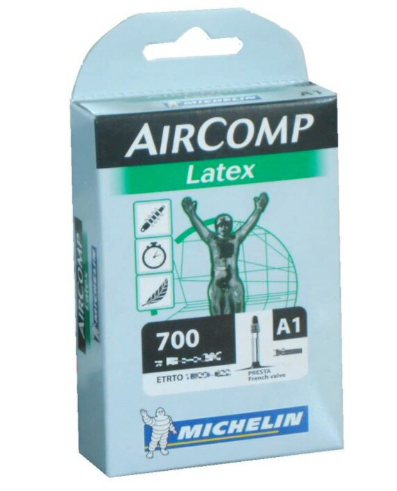 MICHELIN(ミシュラン) ラテックスチューブ 700C 仏式 AIRCOMP Latex A1 (700×22/23c(バルブ長60mm)) 輸入品【新品】