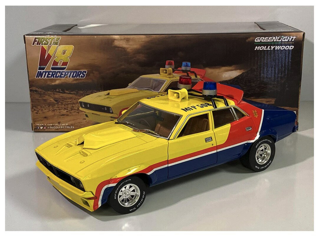 グリーンライト1/18 1974 フォード ファルコン XB 4ドア セダン M.F.P.パトロールカー マッドマックス First of the V8 Interceptors (1979) 輸入品【新品】