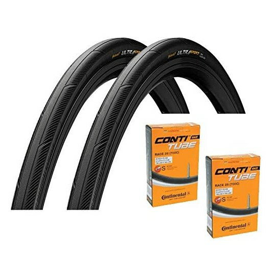 Continental(コンチネンタル) タイヤとチューブ2本セット UltraSport3 ウルトラスポーツ3 (700x25C-仏式42mm) 輸入品【新品】