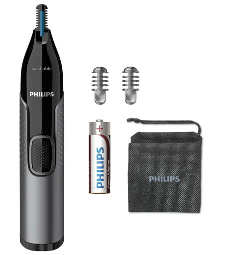 Philips(フィリップス) ノーズトリマー 鼻・耳・眉に1台3役 NT3650/16 ブラック メタリックシルバー 国内正規品【新品】 Philips(フィリップス) ノーズトリマー 鼻・耳・眉に1台3役 NT3650/16 ブラック メタリックシルバー 国内正規品【新品】