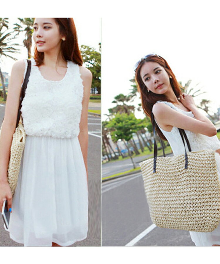 レディース かごバッグ ショルダーバッグ トートバッグ 手提げ 肩掛け 2way 草編み 巾着 浴衣 ビーチ 海水浴 旅行 春夏 海 花火大会 ドレスター サークル ハンドバック タッセル付 カジュアル かわいい 天然素材 ストロー ハンドメイド 手作り エコ 母の日