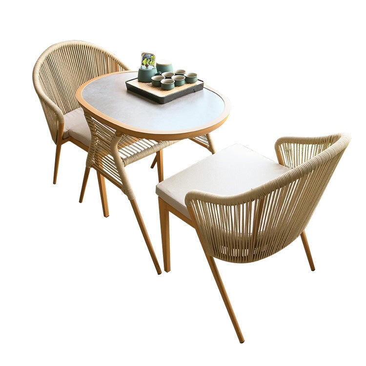 【受注生産商品】ガーデンチェア　ガーデンテーブル　テラスチェア・テーブルセット　ロープ張り　高密..