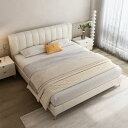 ベッド 本革レザー シンプルモダン ダブル 北欧 新婚用 イタリア式 手の届く贅沢 収納 無垢材 主寝室 柔らかい ベッド ダブル 室内 ベットフレーム マットレス シンプル
