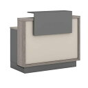 送料無料 受付カウンター カウンターテーブル バーカウンター オフィス レジ台 受付台 シンプルデザイン メラミン化粧板 収納スペース 上部天板付き 静音スライ...