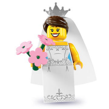 レゴ　8831　ミニフィギュア　シリーズ7　花嫁　(Bride)　-　ミニフィグ　(1z201)
