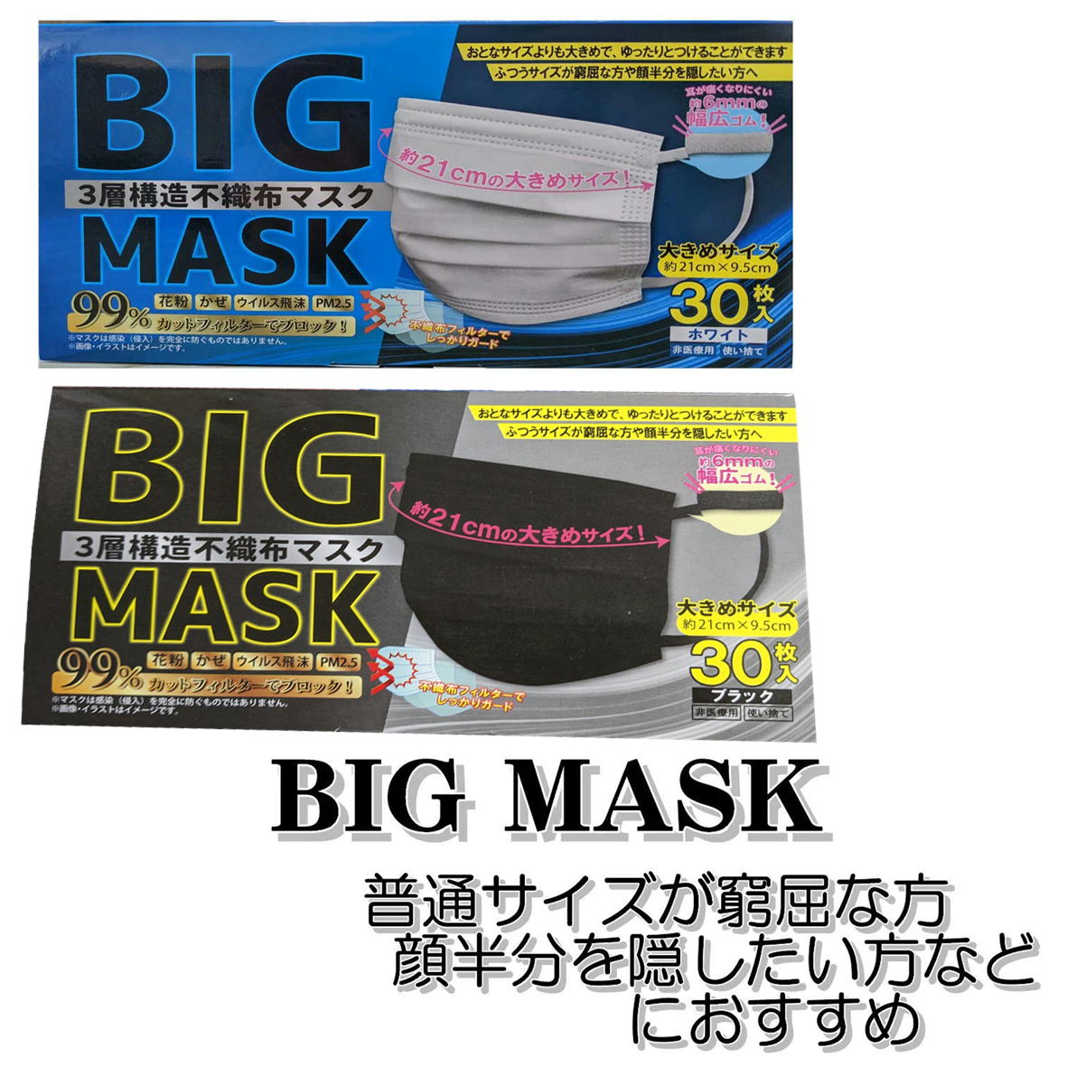 BIG MASK ビッグマスク 大きめサイズ 3