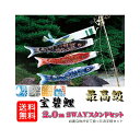 室内・お外　両方飾れます（2WAY） お子様の成長と未来への飛躍を願い 末広がりの扇をイメージした斬新なデザイン 豪華な絢爛の中に、落ち着きのある鯉をお子様に… 井上製鯉最高級鯉のぼり 【商品名】宝碧鯉吹流し2WAY万能スタンドセット 【コード】写真カタログページに記載してあります 【サイズ】写真カタログページに記載してあります 【家紋・名前入れ】吹流に家紋又は名前入れが可能です 【セット内容】写真カタログページに記載してあります 【生　地】光沢をより引き立たせてくれるポリエステルジャガード使用 【家紋名】家紋を入れる場合はネットや紋帳で家紋名を確認して間違いのないように入力下さい 　＊こちらの単品鯉は鯉のぼり単品のカテゴリをご覧下さい *****お届けについて***** 名入・家紋入商品の発送につきましては、通常7-14日前後かかります 商品在庫や、繁忙期の混雑具合によっては、2週間以上かかる場合がございます お急ぎの場合はご連絡お願いします 名入れ商品はその性質上、ご注文後の内容変更・キャンセルや返品はお受け致しかねますのでご了承ください ご利用のモニター環境により色合いが異なって見える場合がございます