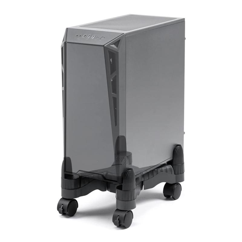 ダイレクト PCスタンド デスク用 キャスター付 ほこり対策 無段階調節 100-U00