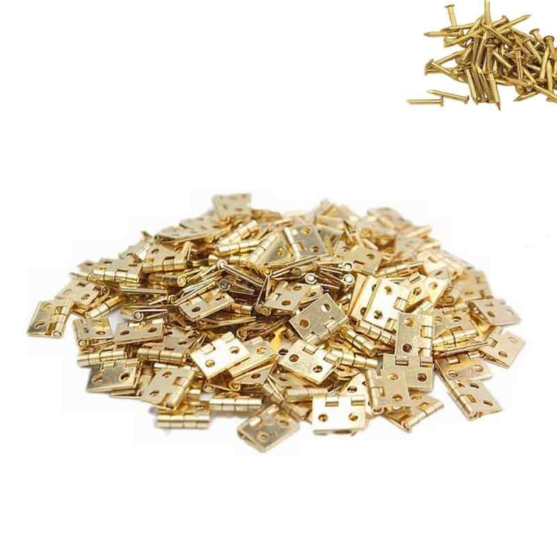 平蝶番 ミニ蝶番 丁番 8*10mm 20個入り 木箱用のヒンジ ヒンジ 金具 ドア用金物 手芸 手作り パーツ DI..