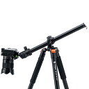 160M俯瞰三脚カメラ三脚水平360三脚ボールヘッド付きポータブル一脚10KG耐荷重クイックリリースプレート旅行や仕事用X-GO HR PROブラック(2)