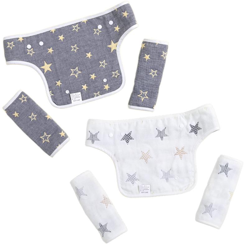 UAZONTOM 抱っこ紐 よだれカバー よだれパッド 抱っこひも よだれカバー 4点セット よだれかけ 綿 シンプル 柔らかい ベビーキャリア 女の子 男の子 出産お祝い ギフト