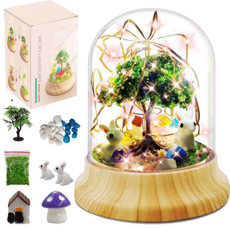 チョウミ屋 手作り ユニコーン 人魚姫 恐竜 うさぎ ナイトライト ドーム型 組立式 子供、初心者向け DIY おもちゃ 手芸 キット 飾り アート 誕生日プレ...