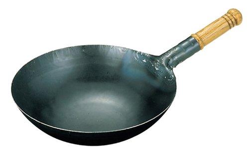 山田工業所 山田 鉄 打出木柄 中華片手鍋 36cm