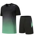 スポーツウェア メンズ 半袖 ジャージ メンズ 上下セット 夏服 ランニングウェア Tシャツ ショートパンツ トレーニングウェア 部屋着 通気 吸汗速乾