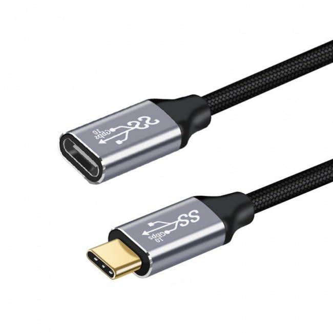 ケーブル USB4 延長ケーブル オス - メス 40Gbps USB4.0 100W 充電および 8K@60z Compatible with iPhone 15 ラップ Thunderbolt3/4 と互換性あり