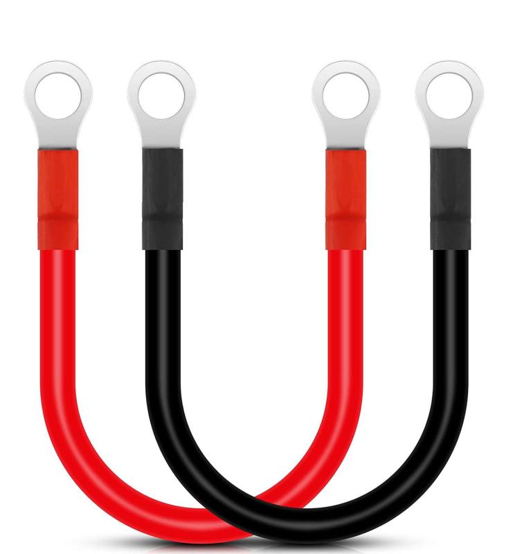 Kiligen 50cm 16mm² バッテリー増設ケーブルインバーター（最大100A）並列 ケーブル 電気機器用ビニル絶縁電線 KIV線ケーブル(赤 黒セット)+両側丸型圧着端子