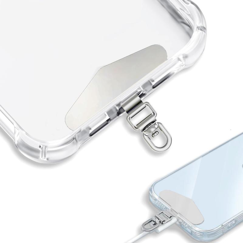 樂天商城 - スマホ ストラップホルダー 極薄0.2mm・360°旋回式・浮きなし曲がれ設計金属製タグパッチ ステンレス鋼 メッキ仕上げ 携帯ストラップホルダー 薄型 丈夫13kgまでの荷重量 スマホケース