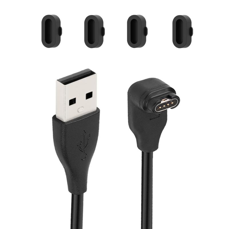 ガーミン用充電ケーブル 1本 + 防塵プラグ キャップ 4個 セット PVC素材