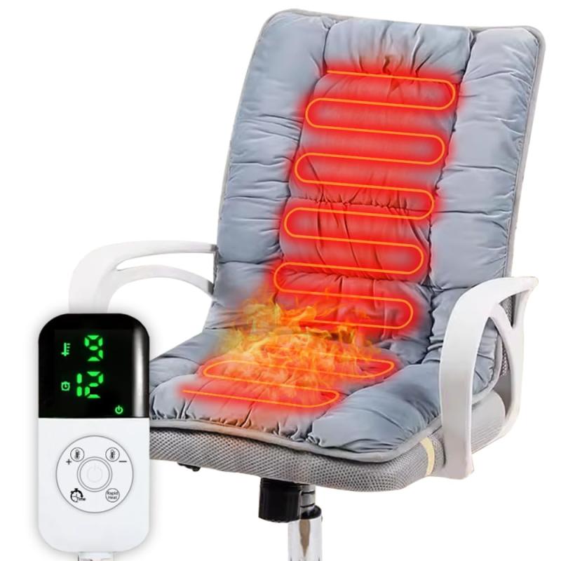 Rakuten - ホットマット 45×87cm 電気座布団 電気マット 9段階温度調節電気カーペット 電気 クッション タイマー機能付き 冷え対策 過熱保護 省エネ 防寒用具 カバー洗える 折りたたみ式 腰