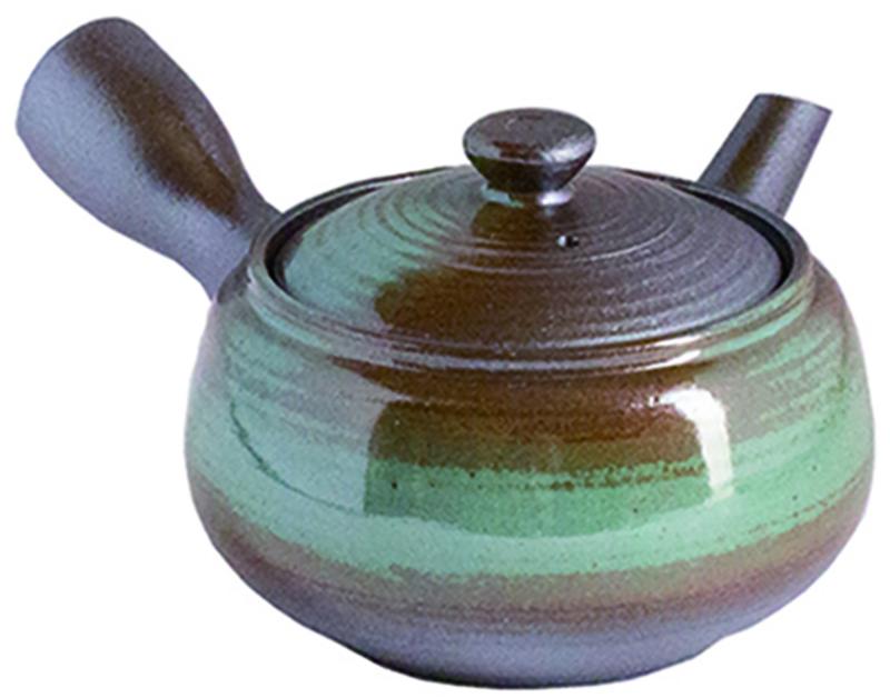 萬古焼 南蛮福形 急須 1.5号 (サークル網) 青釉 K11-992サイズ:約直径10×高さ7.5cm素材:陶器生産国:日本容量:約260ml