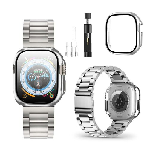 【2022改良モデル】 コンパチブル Apple Watch バンド 49mm 45mm 44mm 41mm 40mm Apple Watch 用カバー アップルウォッチ ケース メッキ柔軟性にP素材を加工 光沢全面保護 耐衝撃 装着簡単金属ベルト A 【2022改良モデル】 コンパチブル Apple Watch バンド 49mm 45mm 44mm 41mm 40mm Apple Watch 用カバー アップルウォッチ ケース メッキ柔軟性にP素材を加工 光沢全面保護 耐衝撃 装着簡単金属ベルト A