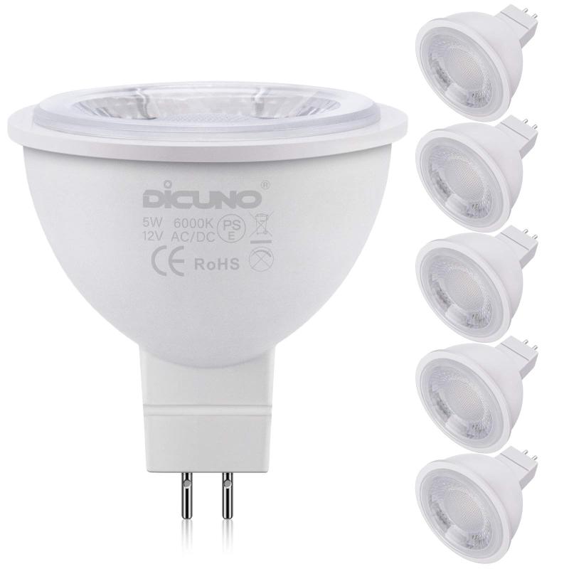 Rakuten - MR16 12V LED電球 GU5.3口金 50W形ハロゲン相当（）高輝度500lm COB スポットライト 非調光 6個入
