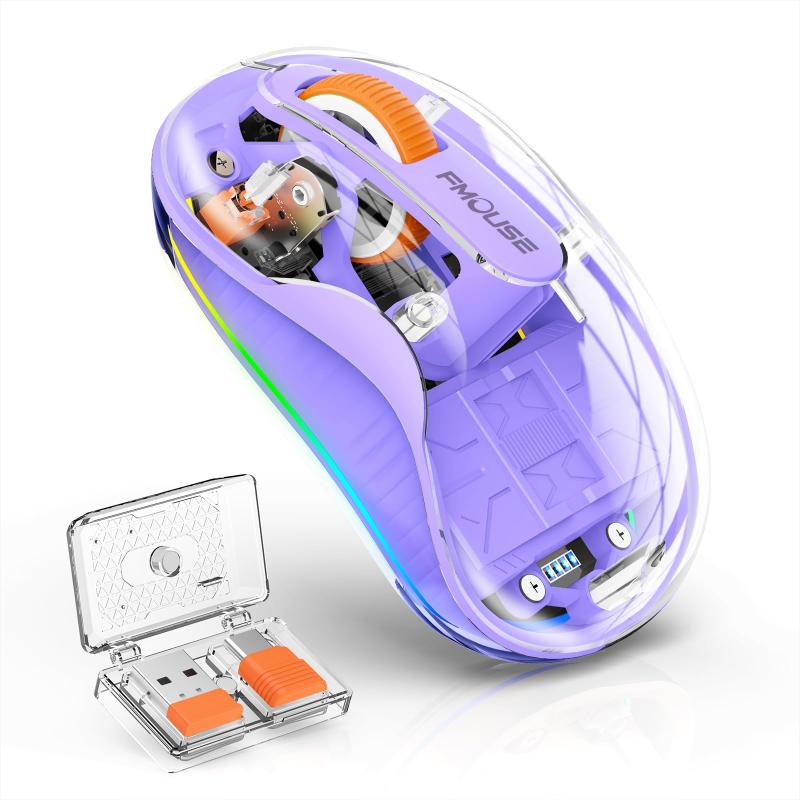 『マウス2.4G & Bluetooth *2マウス』マウス Bluetoothワイヤレスマウス 3モード 静音マウス 無線 Type-C充電式 2.4Gz光学式 6ボタン 4DPIモード 7色ライト付き 省エネルギー 高精度 小型 持ち運び便