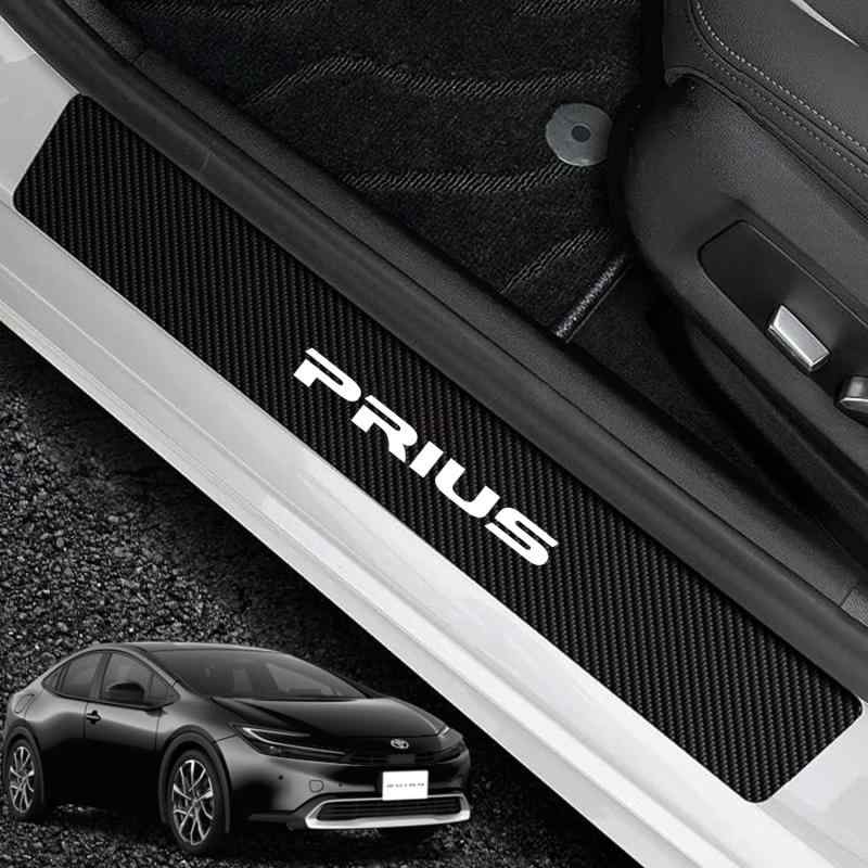 トヨタに適用 プリウス Prius 30系 50系 60系 車用サイドステップガード 炭素繊維テクスチャー サイドステップ スカッフプレート 強化版 超強粘着#513採用 加厚加重 繰り返し剥離可能 高級