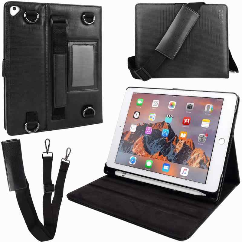 MC Y PRO II ショルダー ハンド ストラップ ケース iPad 9.7 2018 / iPad 9.7 2017 / iPad Air2 / Pro 9.7 / iPad Air 対応 Apple Pencil 収納 スタンド カバー