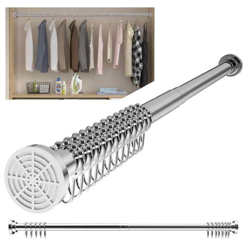 落下防止設計突っ張り棒 ステンレス製 超強力つっぱり棒 ツッパリ棒 : 幅50-260cm 耐震頑丈設計 耐荷重40-50KG 突っ張り つっはり棒 おしゃれ ...
