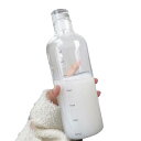 【日常使いに適した安全樹脂製】 水筒 500ml 750ML 水筒 ボトル クリアボトル 水筒 直飲み透明 プラスチックボトル 水筒 オシャレ 軽量 memobottle水筒 ボトル 飲んだ量がわかる水筒 ランニン(3)
