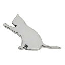 FUTWOD 車 エンブレム 猫 ステッカー ねこ ネコ かわいい 面白い アクセサリー 3Dステッカー 防水 耐候 デカール キャット バイク 可愛い バッジ おしゃれ シルバー カーステッカー 車用 スーツ