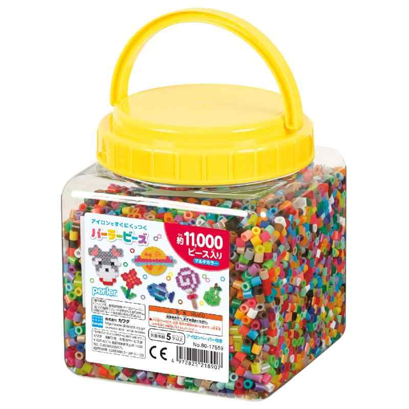 カワダ(K) パーラービーズ 筒入り11000P マルチカラー 80-17559