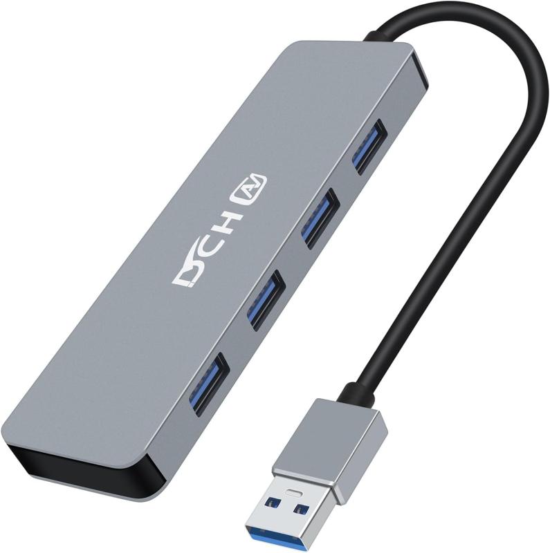 USB ハブ 4 ポート USB 3.0 拡張 超スリム USBスプリッター マルチポート アダプター 軽量 ノートP プリンター USBメモリ HDD キーボード マウス Windows Mac Linux hrome対応
