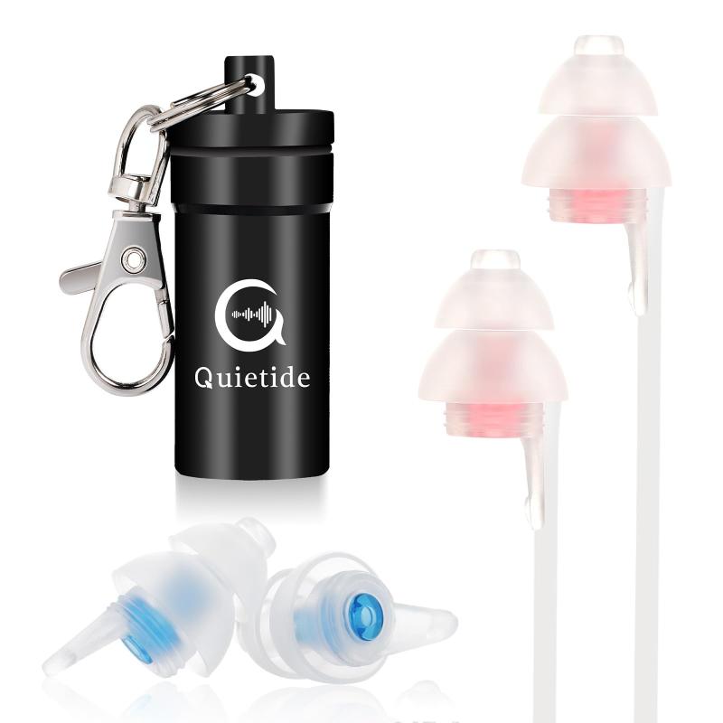 子供用耳栓 飛行機 飛行機用耳栓 子供 （6 ～12歳用）気圧調整機能付 耳せん 聴覚障害予防 イヤープラグ 飛行機 電車 勉強 集中力アップ 水洗い可能 繰り返し使用可能 携帯ケース付き