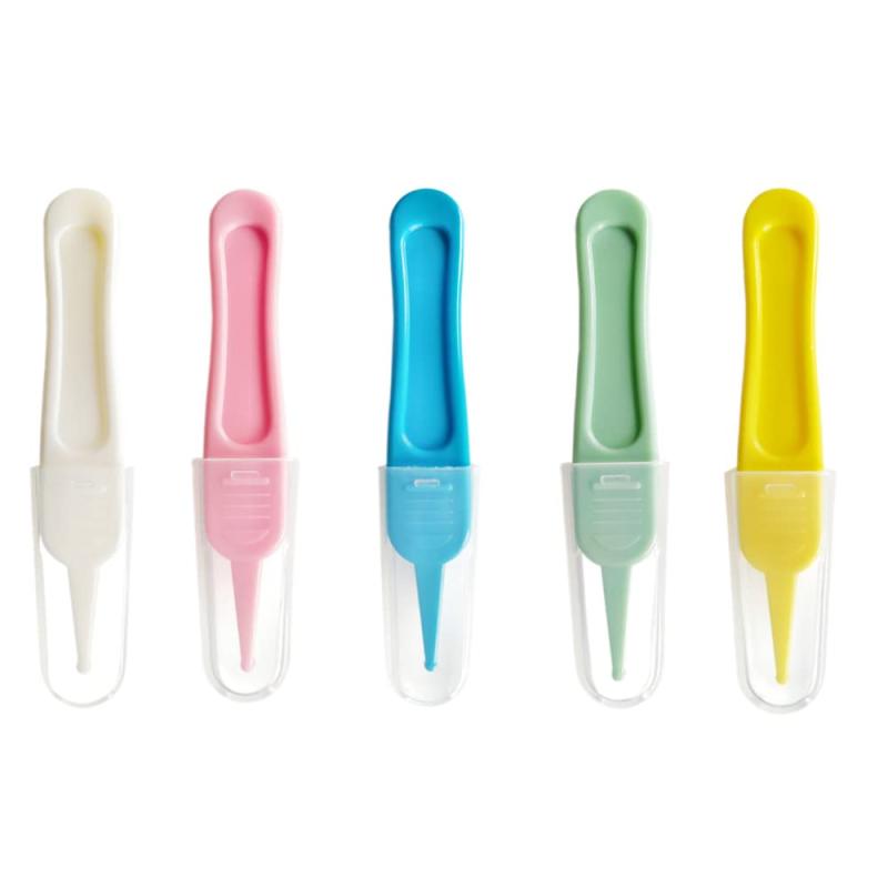 鼻吸い器 子供用鼻水吸引器 ベビー用鼻腔用ピンセット 鼻腔洗浄用ピンセット ラウンドヘッド クリーニングピンセット デイリーケア 5個入り