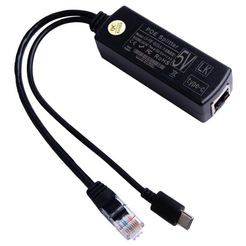ギガビットUSBタイプCアクティブPoEスプリッター48V～5V IEEE802.3af Power over Ethernet PoEスイッチ拡張、 4 4Bに最適